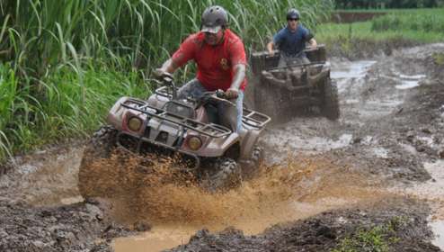 LaFinca ATV crossing muddy field