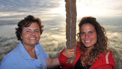 Mom and Daughter ballooning over Costa Rica with LaFinca