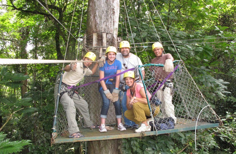 canopy tour platform, Pozo Azul