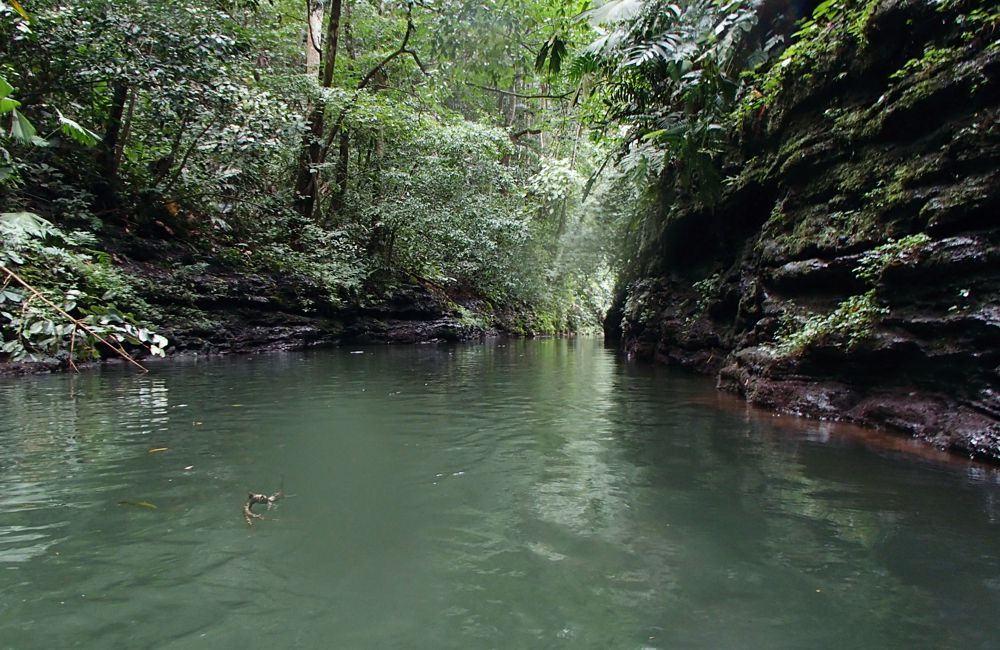 passing thru canyon on innertube float with LaFinca Costa Rica